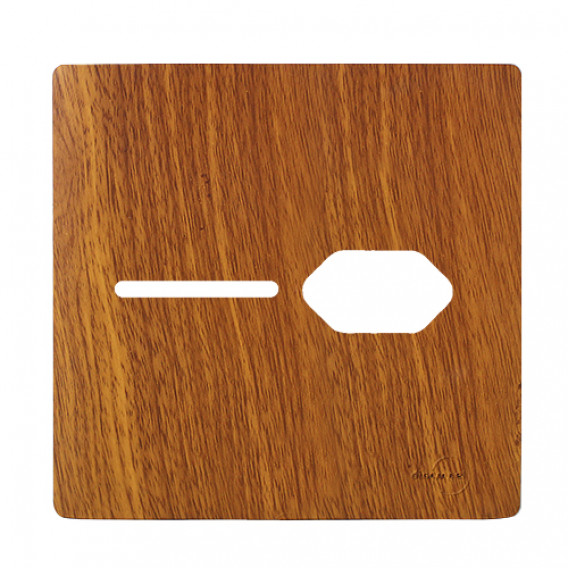 Placa p/ 1 Interruptor + tomada 4x4 - Novara Cumaru